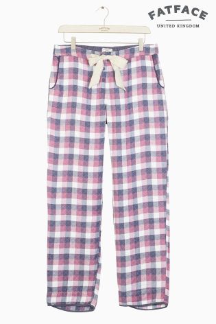 Fat Face Multi Coloured Quilted Check Pyjama Bottom